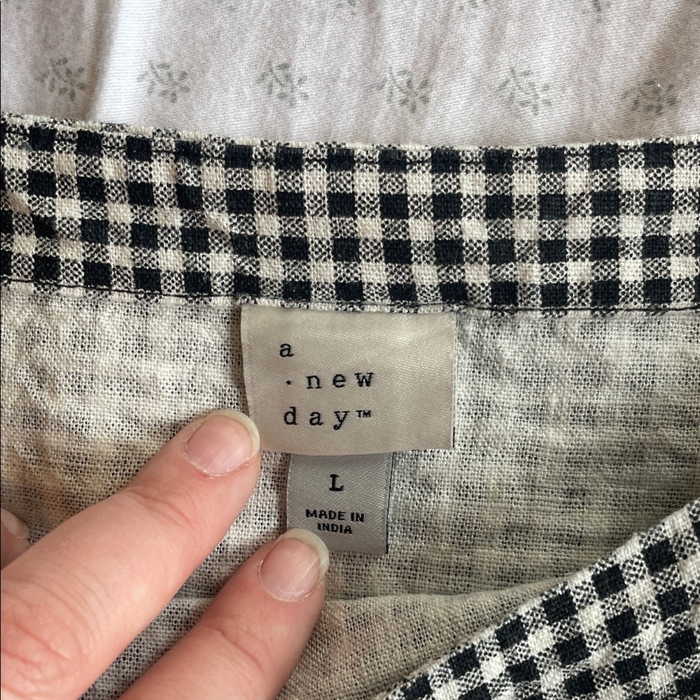 a new day Black and White Checkered Tank Top - Picture 3 of 4